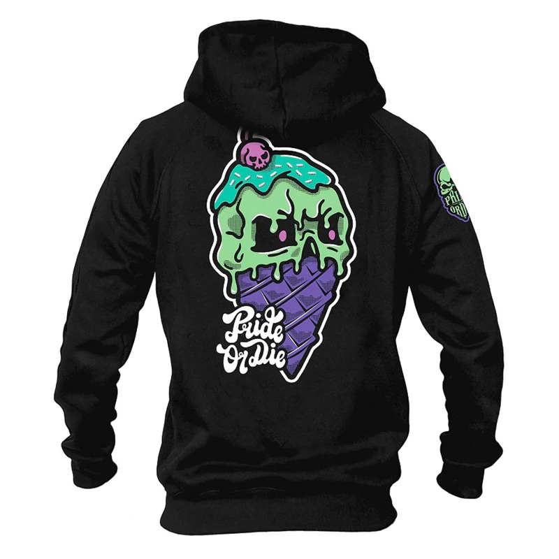 PRIDE OR DIE ice cream zaketa -black